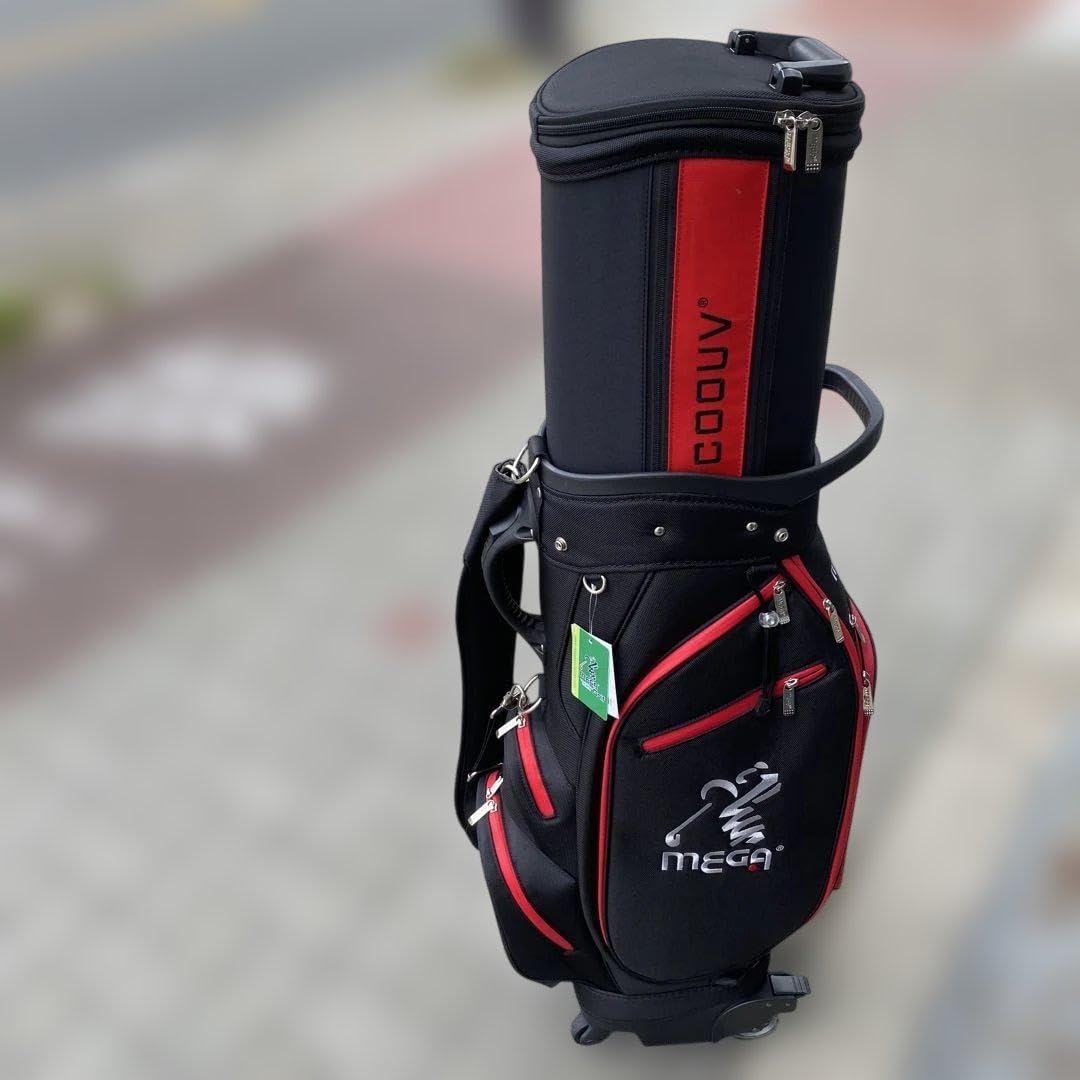 アウトレット通販 スポーツ＆アウトドア MEGA GOLF キャディバッグ 黒と赤